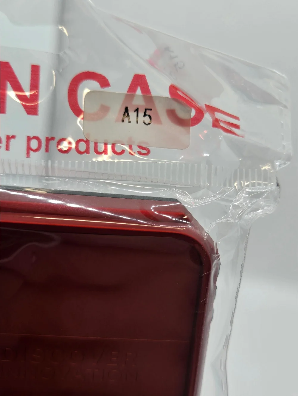 Rugged Phone Case A15 Sliding Camera Cover Ring Stand Shockproof Heavy Duty Red‎
